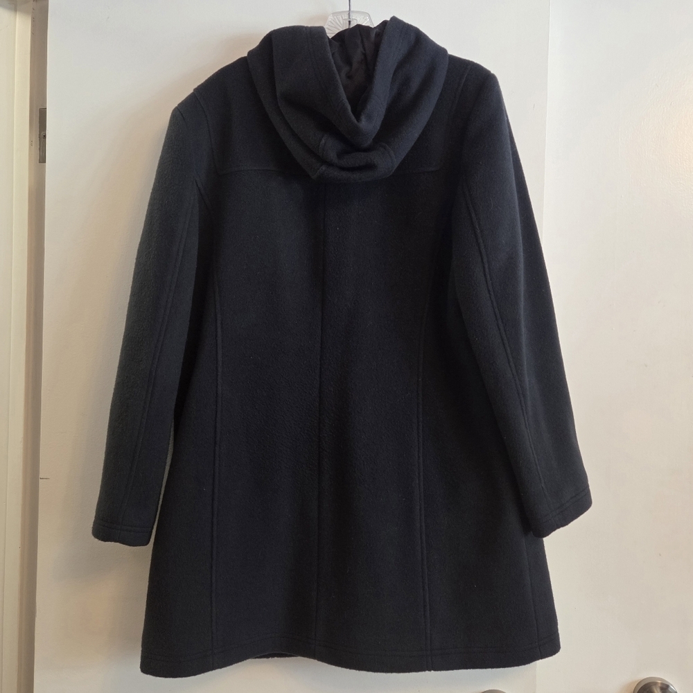 L.L. BEAN Lambswool Thinsulate Navy Duffel Toggle Coat Size 14 Petite - Picture 7 of 12